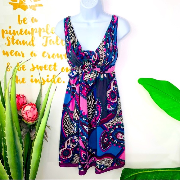 Tibi Multi-Color Silk Sleeveless Dress Size 0 - Picture 2 of 15